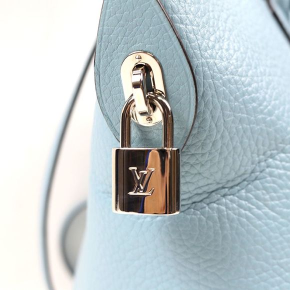 Louis Vuitton Parnacea Lockit Taurillon Leather Light Blue PM Shoulder Bag - Picture 5 of 6